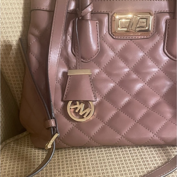 Michael Kors Soft Leather Blush Medium Handbag - Picture 3 of 7